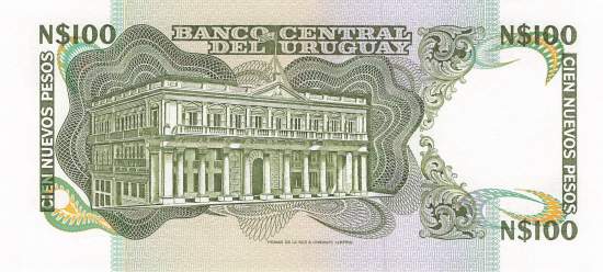 Uruguay 100 Pesos p62A 1987